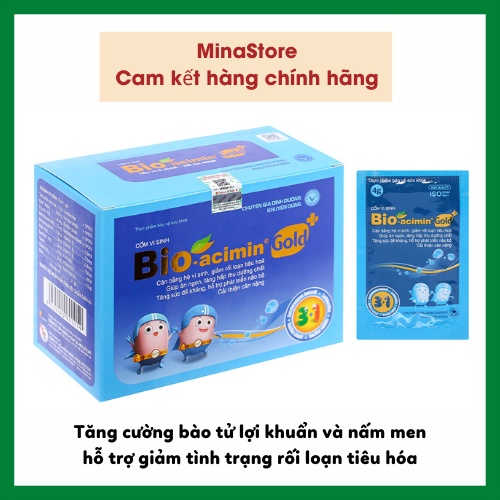 Cốm vi sinh Bio-acimin Gold tiêu hoá khoẻ - trẻ ăn ngon, 30 gói.