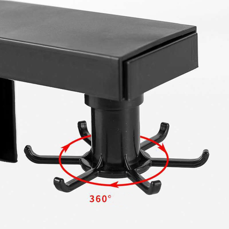 Giá Treo Dụng Cụ Nhà Bếp 6 Móc Xoay Điều Chỉnh Được Tiện Lợi