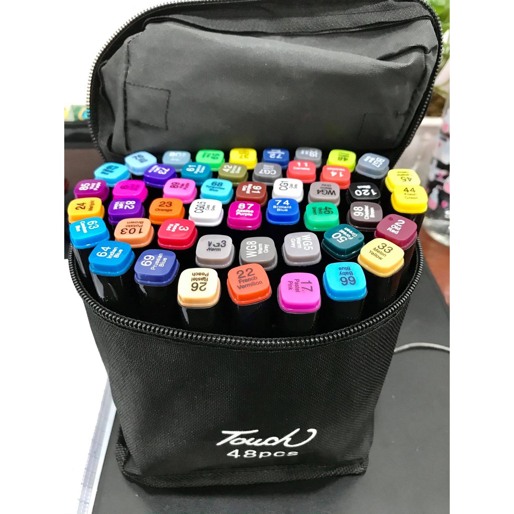 SET TÚI 48 BÚT DẠ #TOUCHSHI # TẬP VẼ, TẬP TÔ CHO BÉ