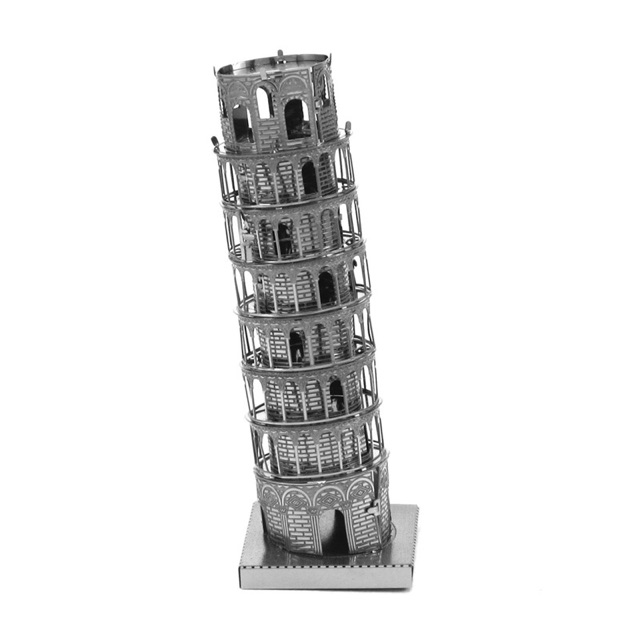 MÔ HÌNH 3D KIM LOẠI đồ chơi lắp ráp tháp nghiêng Pisa, đồ chơi xếp hình