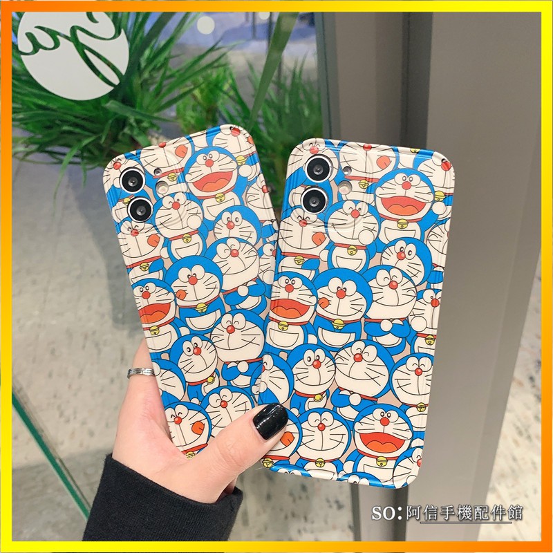 Toàn Bộ Ốp Điện Thoại Silicon Chống Sốc Bảo Vệ Màn Hình In Hình Doraemon Đáng Yêu Cho Iphone12 Pro I11 Xs Max Xr I8 I7Plus
