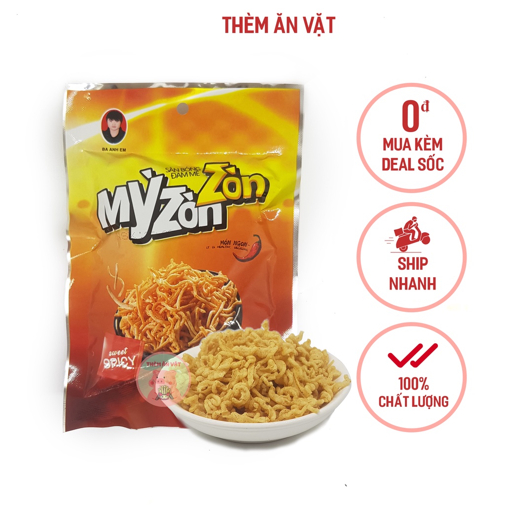 10 Gói Snack Mỳ Zòn Zòn Hương Vị Tuổi Thơ, Ăn Là Mê