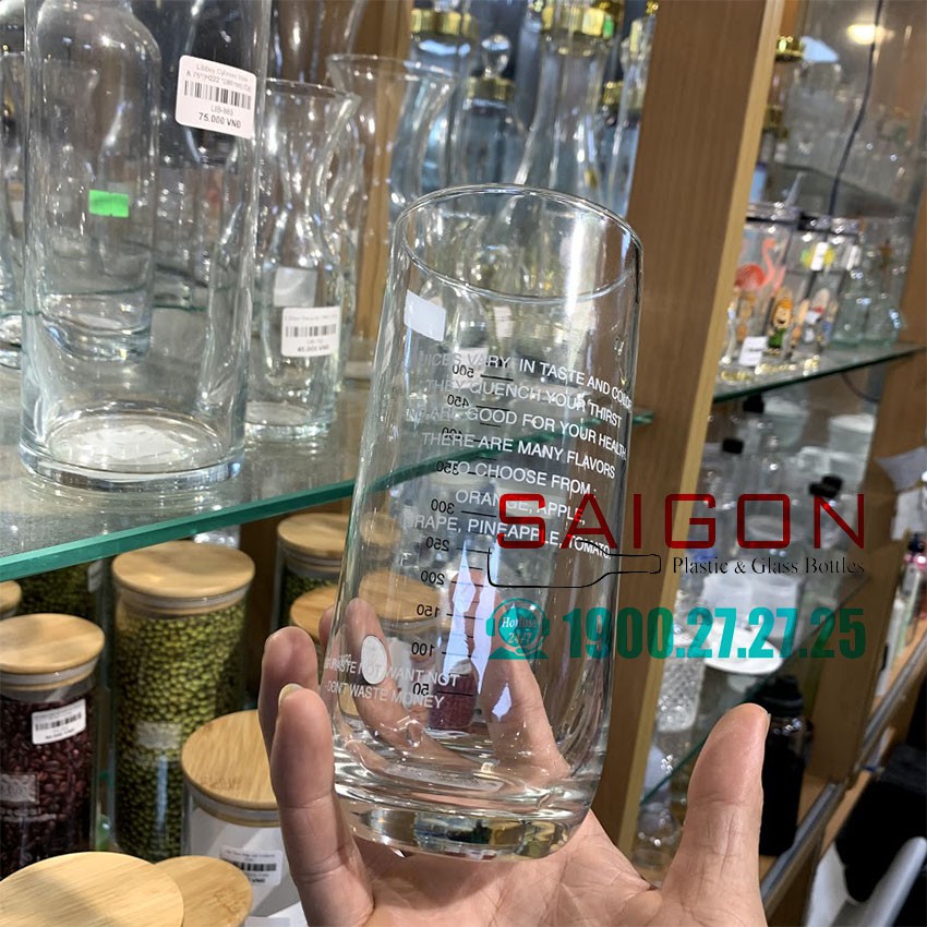 Ly Thủy Tinh Ocean Chia Vạch Top Drink 625 ml | OCEB.00322 , Nhập khẩu Thái Lan