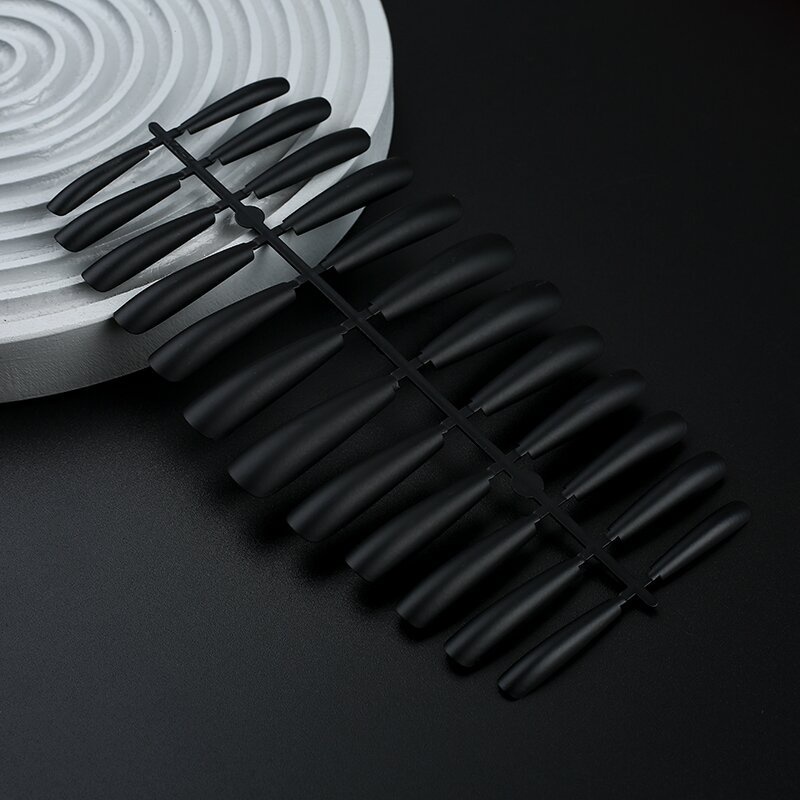 Set 24 Móng Tay Giả Màu Sắc Trơn Siêu Dài Size XXXL