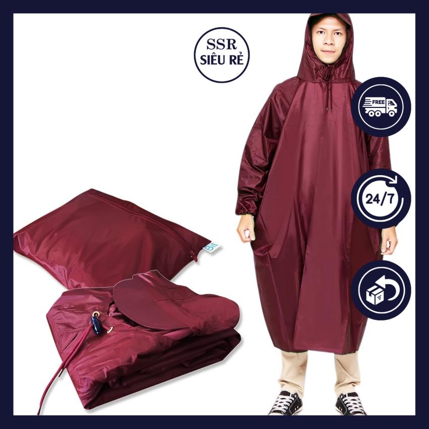 Áo Mưa Cánh Dơi (xẻ tà) Vải Dù Cao Cấp Loại Lớn 1m4 - Che Kín 2 Người Mùa Mưa (PD6385)