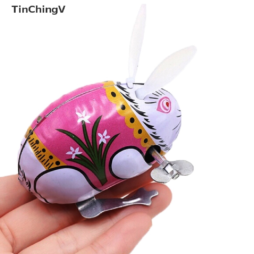1 Đồ Chơi Lên Dây Cót Hình Thỏ Nhảy Múa Bằng Thiếc Dễ Thương
