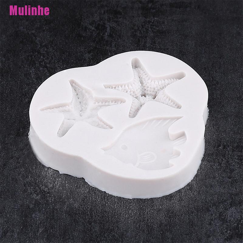 Khuôn silicone Làm Bánh Hình Cá Ngựa / Vỏ Sò / Sao Biển DIY