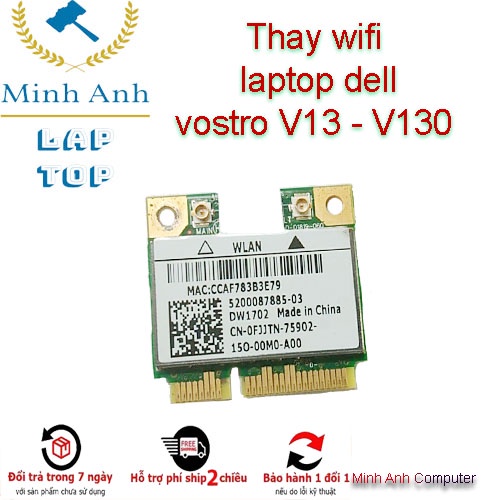 Thay wifi AR5B195 laptop dell vostro V13 - V130