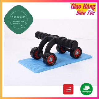 con lăn tập cơ bụng 4 bánh