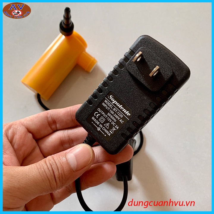 Máy Bơm Nước Mini 12V/Bơm nước cắt rãnh tường, tạo bọt bể cá độ phụt xa 10m