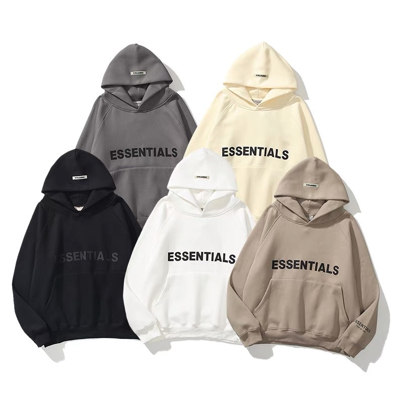 Áo hoodie ESSENTIALS chất liệu nỉ bông mũ 2 lớp ấm áp | BigBuy360 - bigbuy360.vn