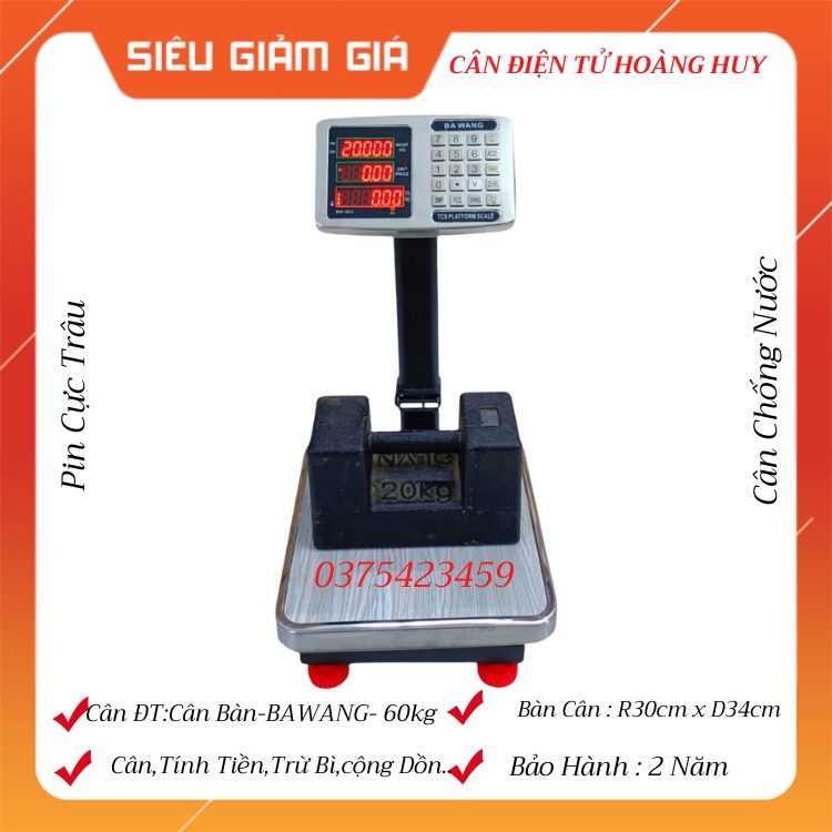 Cân bàn điện tử tính tiền BA WANG -  dùng cho cân hàng hóa,