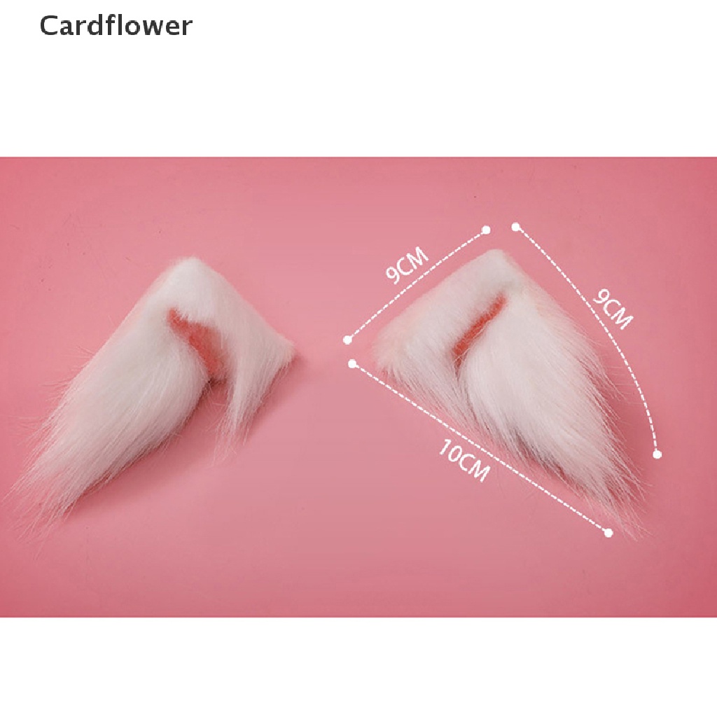 &lt; Cardflower &gt; Kẹp Tóc Tai Cáo Lông Xù Phụ Kiện Hóa Trang Lolita