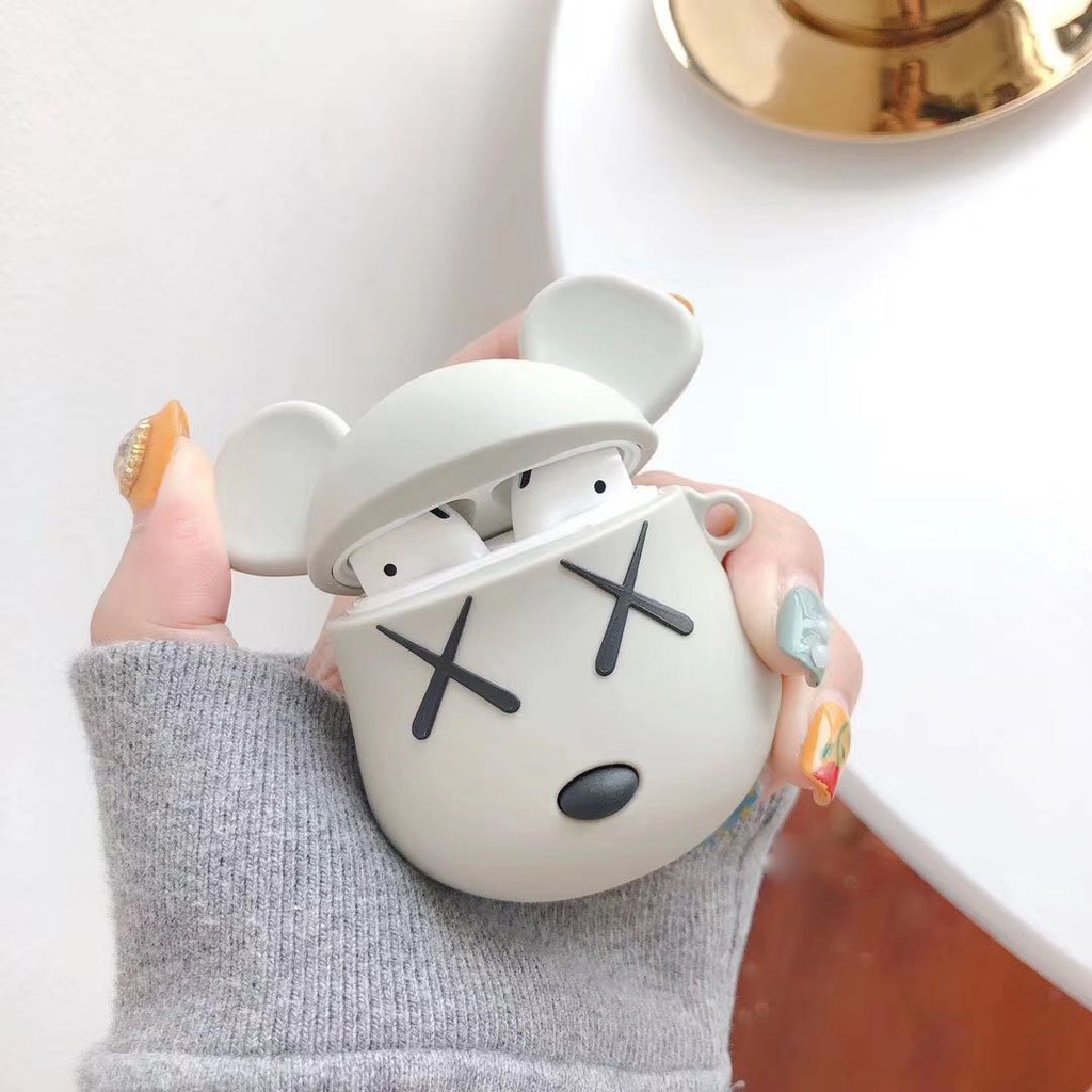 Vỏ Bảo Vệ Hộp Đựng Tai Nghe Airpods Hình Gấu Kaws Đáng Yêu Ốp