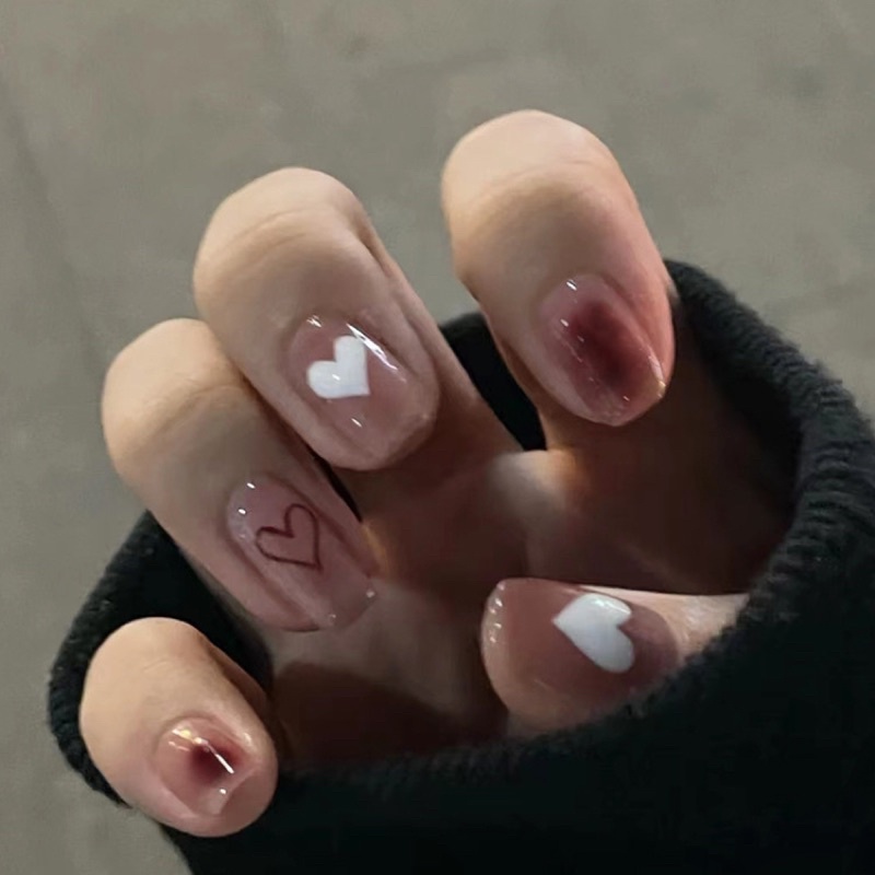 Set 24 móng giả N476 dáng móng ngắn ( tặng kèm keo và dũa )