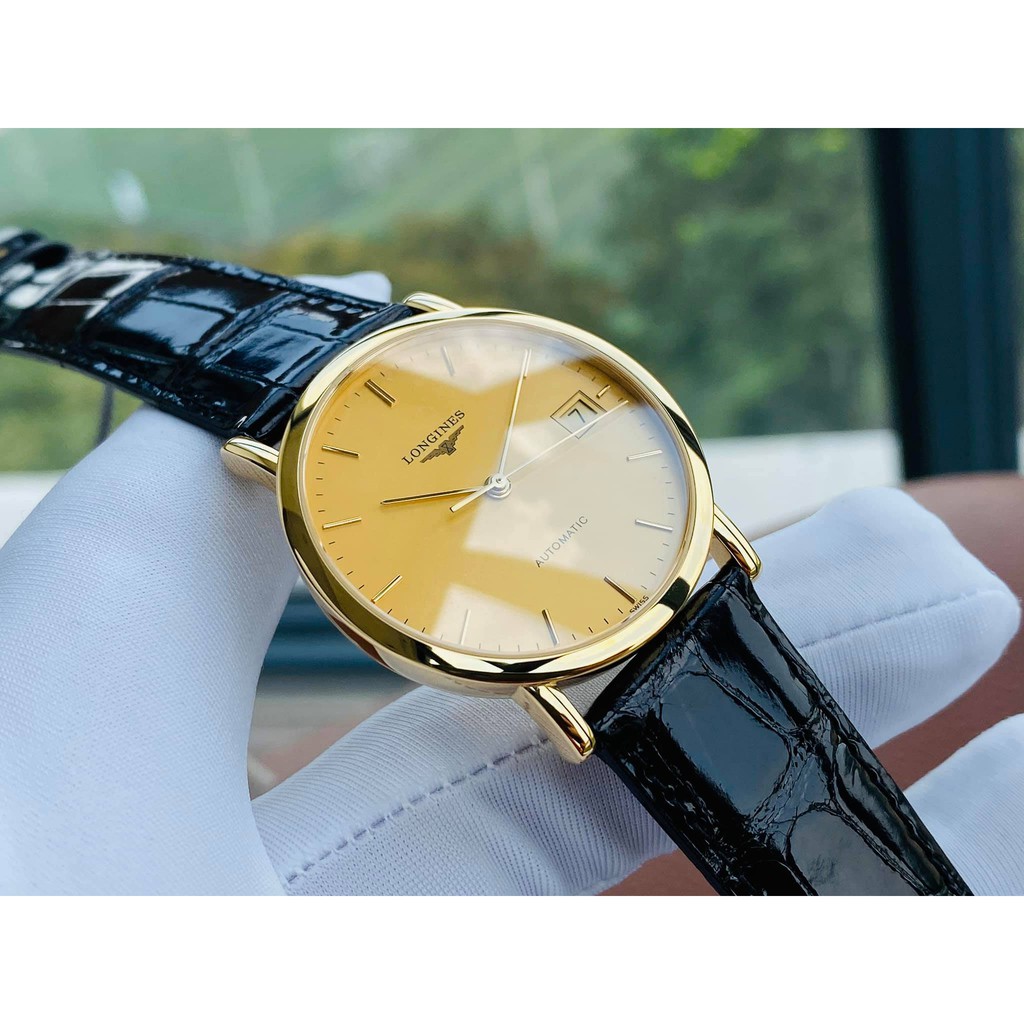 Đồng hồ nữ chính hãng Longines Elegant Automatic Gold Dial Ladies Watch L4.778.6.32.0 - Máy cơ tự động - Kính Sapphire