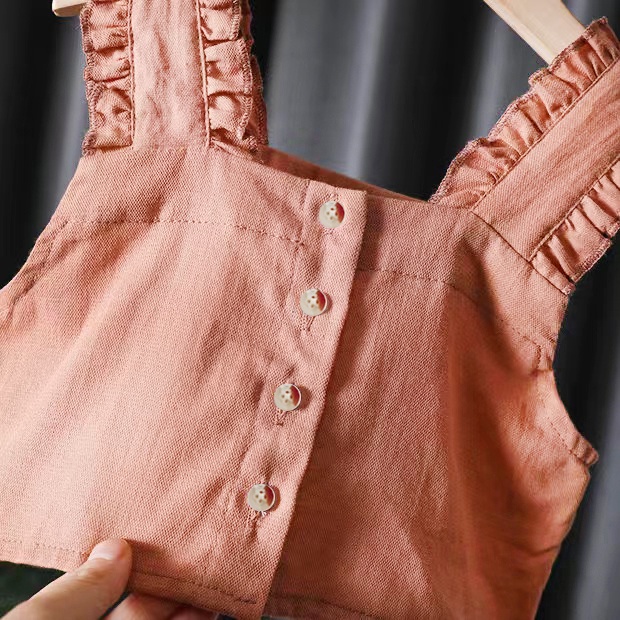 Bộ đồ  với áo và chân váy ngắn kẻ caro dễ thương thời trang mùa hè dành cho bé gái từ 1-6 tuổi