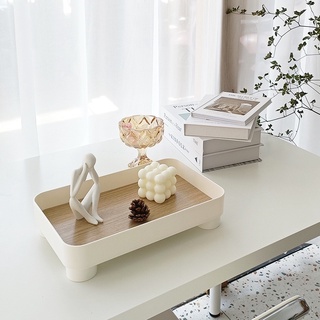 Khay hình chữ nhật đựng mỹ phẩm, nến thơm, đồ decor phong cách hàn quốc