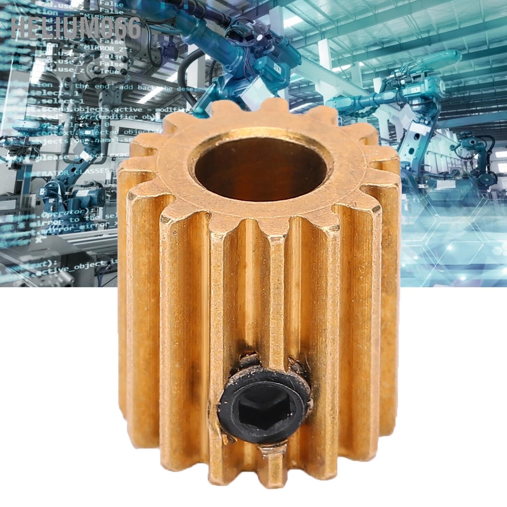 15‑Bánh răng Đồng thau có Nhông Công nghiệp Phụ kiện Robot Phần 6mm Lỗ trung tâm Helium066