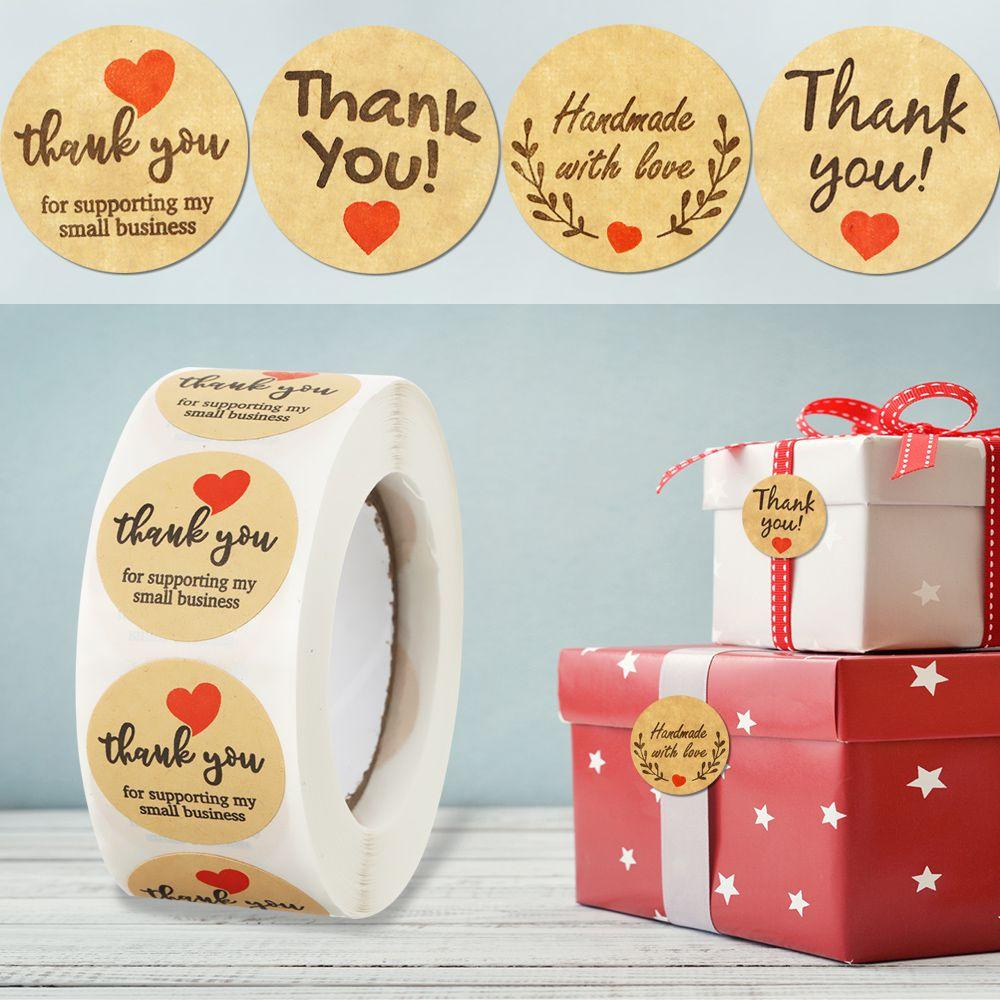 Miếng Dán Trang Trí Túi Kẹo In Chữ Thank You Độc Đáo Thời Trang