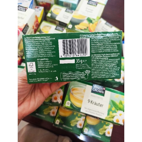 Trà Thảo mộc King's Crown đủ loại hộp 20gói