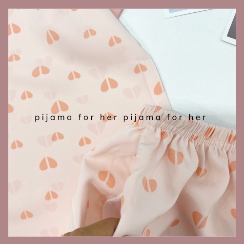 Đồ Bộ Pijama - [ẢNH THẬT] Bộ Lụa Đùi Cổ Bèo Họa Tiết Mềm Mịn Mát