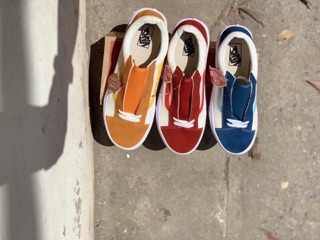 Giầy vans style cam trắng 1:1 ( full box + free ship )
