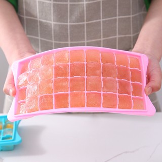 KHAY ĐÁ SILICON 36 Ô CAO CẤP CÓ NẮP ĐẬY BẰNG NHỰA, TIẾT KIỆM KHÔNG GIAN TỦ LẠNH GIA ĐÌNH