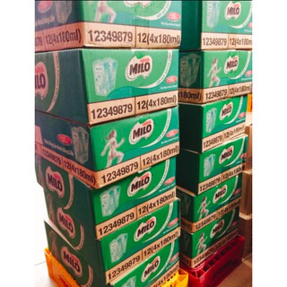 Thùng Sữa milo lúa mạch 12 vỉ = 48 hộp x 180ml