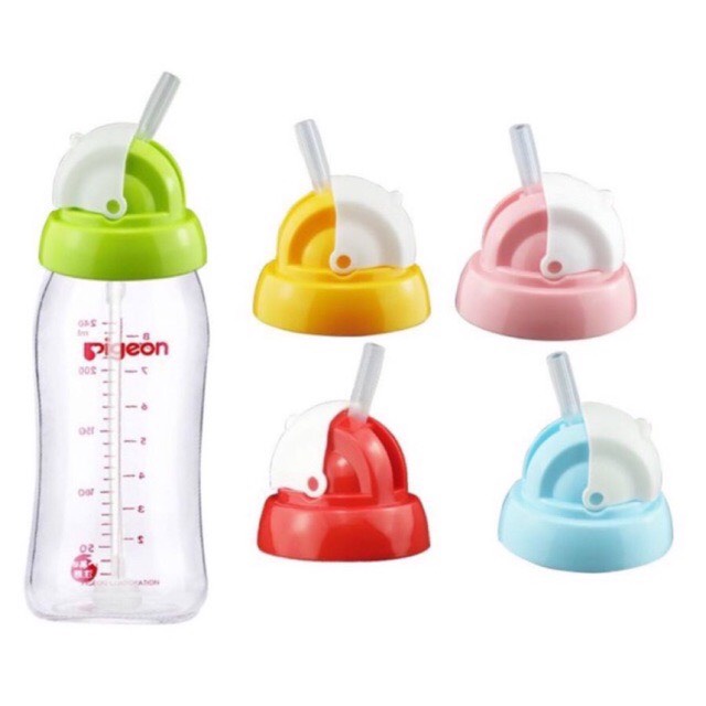 Nắp bình tập uống nước thay thế kèm van chống sặc cho bình sữa cổ rộng Pigeon, Lansioh, Toom, GB, Wesser