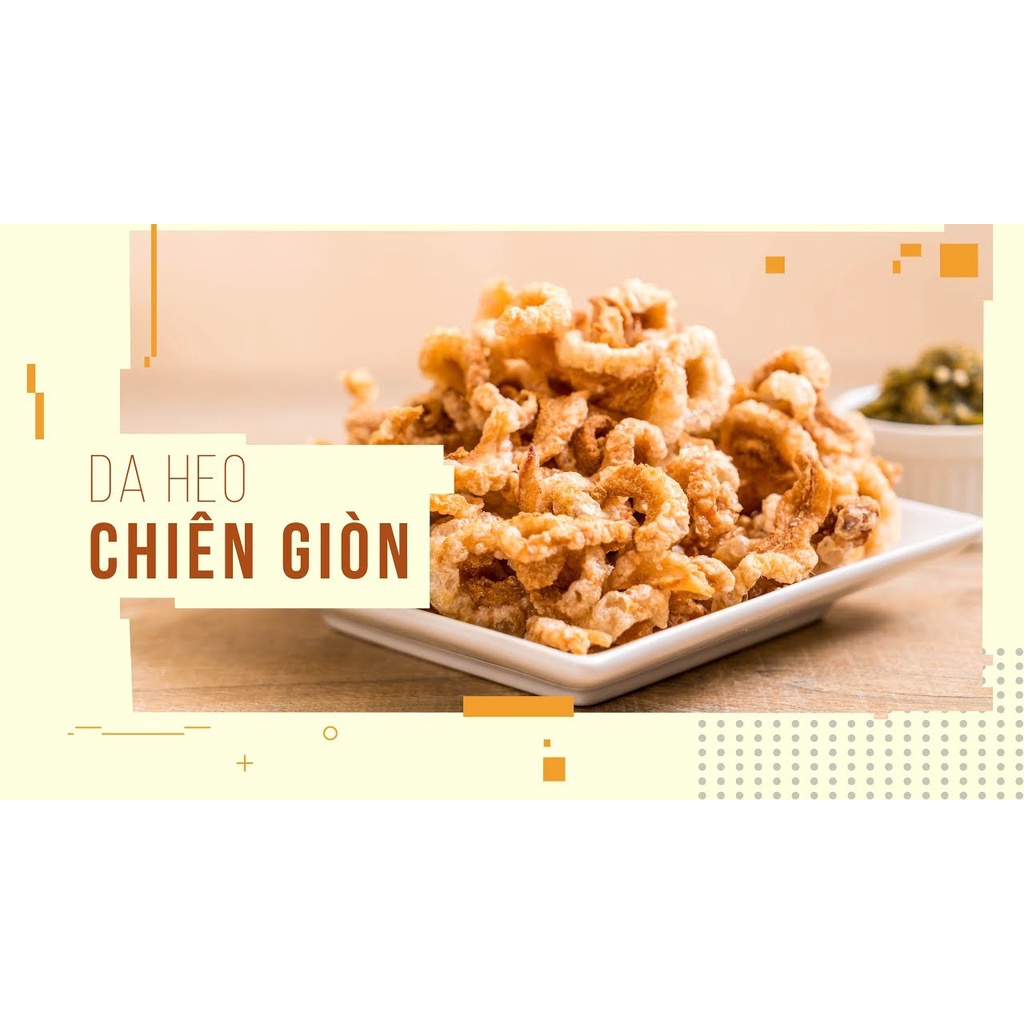 [Mã NGOCBABA9 giảm 30K ]DA HEO CHIÊN GIÒN CHẤY TỎI ỚT ( GÓI 120G). DA HEO NHÀ LÀM VSATTP