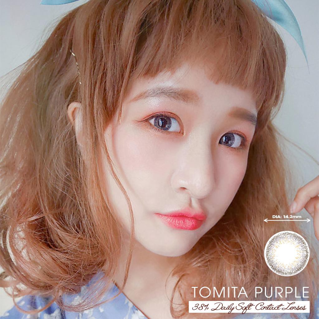 Kính áp tròng màu dùng 1 ngày eye secret contact lens-tomita purple - ảnh sản phẩm 3