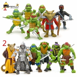 Set 6 Mô Hình Đồ Chơi Ninja Rùa Tmnt Mini 1998