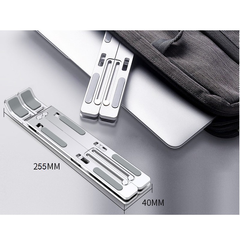 Giá Đỡ Laptop - Macbook Nhôm Cao Cấp Có Túi Đựng, Laptop Stand Giá Kê Laptop Có Thể Xếp Gọn &amp; Điều Chỉnh Độ Cao