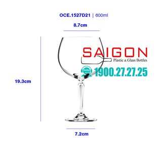 LY THỦY TINH OCEAN CONNEXION GIN COCKTAIL 600ML