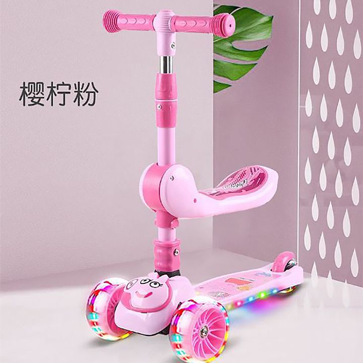 Đồ Chơi Vận Động Xe Chòi Chân, Xe Bươn Trượt Chân Cho Bé Bánh Có Đèn Có Nhạc 3 in1 Chịu Lực 90KG