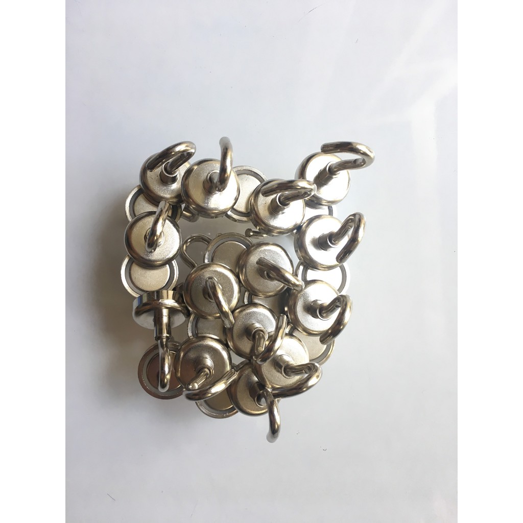 Móc Treo Nam Châm D25 Loại Siêu Mạnh - Loại N42 Hít 8Kg