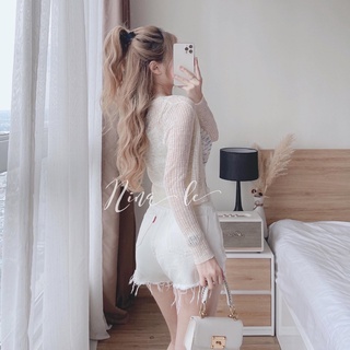 Áo Cadigan len mỏng phong cách Hàn Quốc