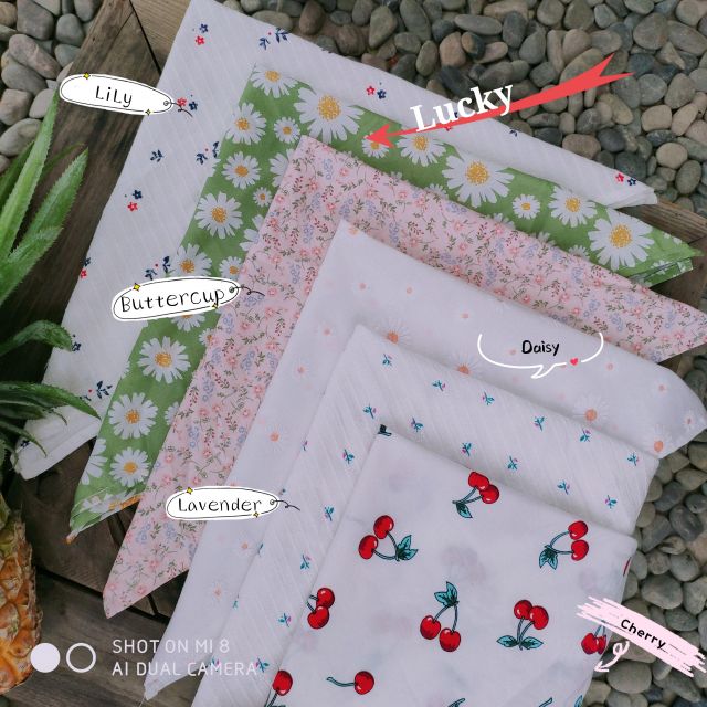 Khăn choàng đầu Bandana họa tiết hoa hottrend siêu xinh - Phụ kiện thời trang phong cách vintage dễ thương