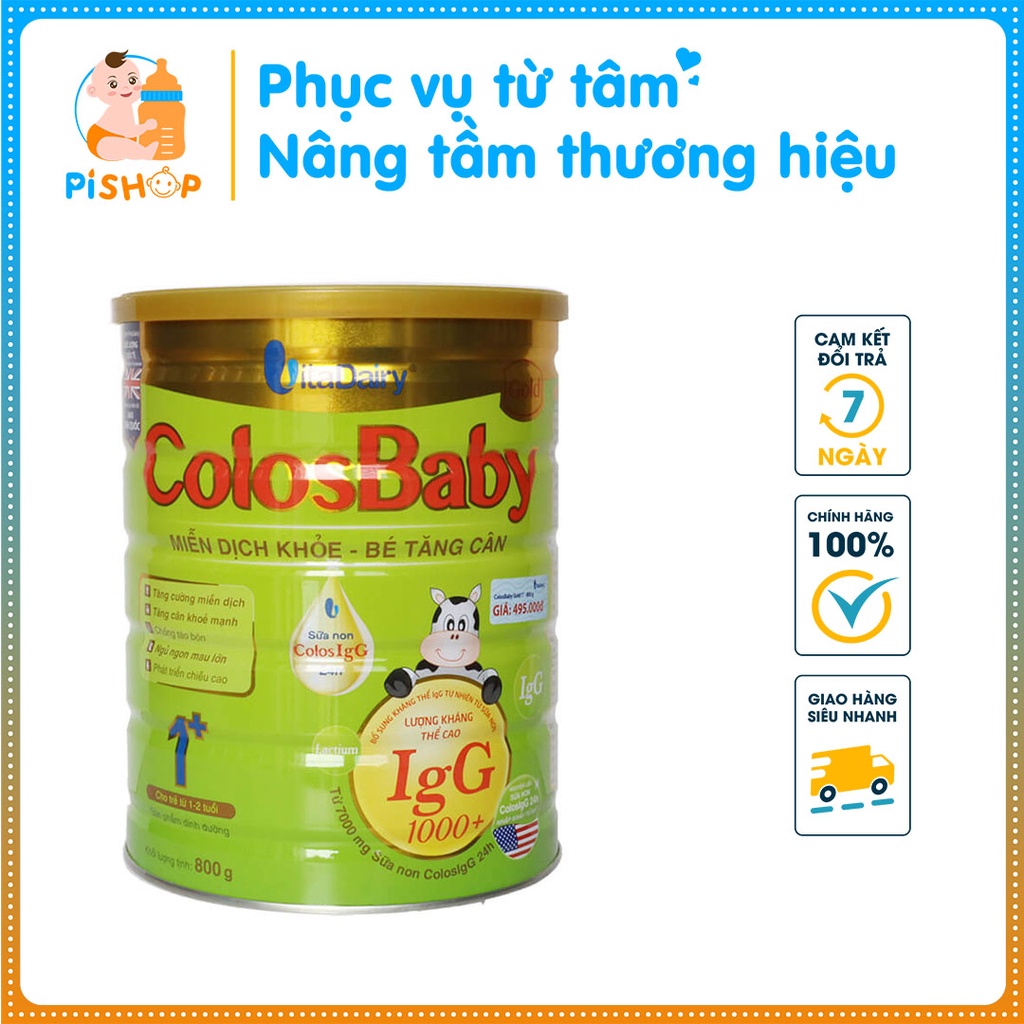 Sữa Cho Bé Miễn Dịch Khỏe - Sữa Colosbaby Gold 1+ 800G