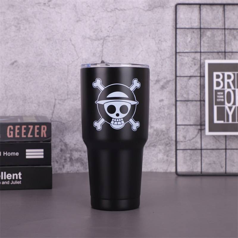 Ly nước giữ nhiệt bằng thép không gỉ 304 in hình nhân vật Anime One Piece