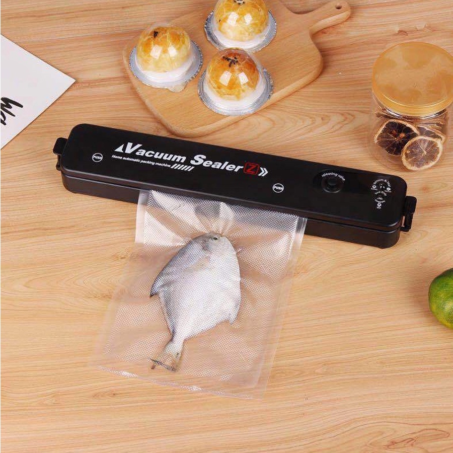 Máy hút chân không bảo quản thực phẩm Vacuum Sealer X mini cao cấp tự hàn miệng tiện dụng tặng kèm 10 túi hút