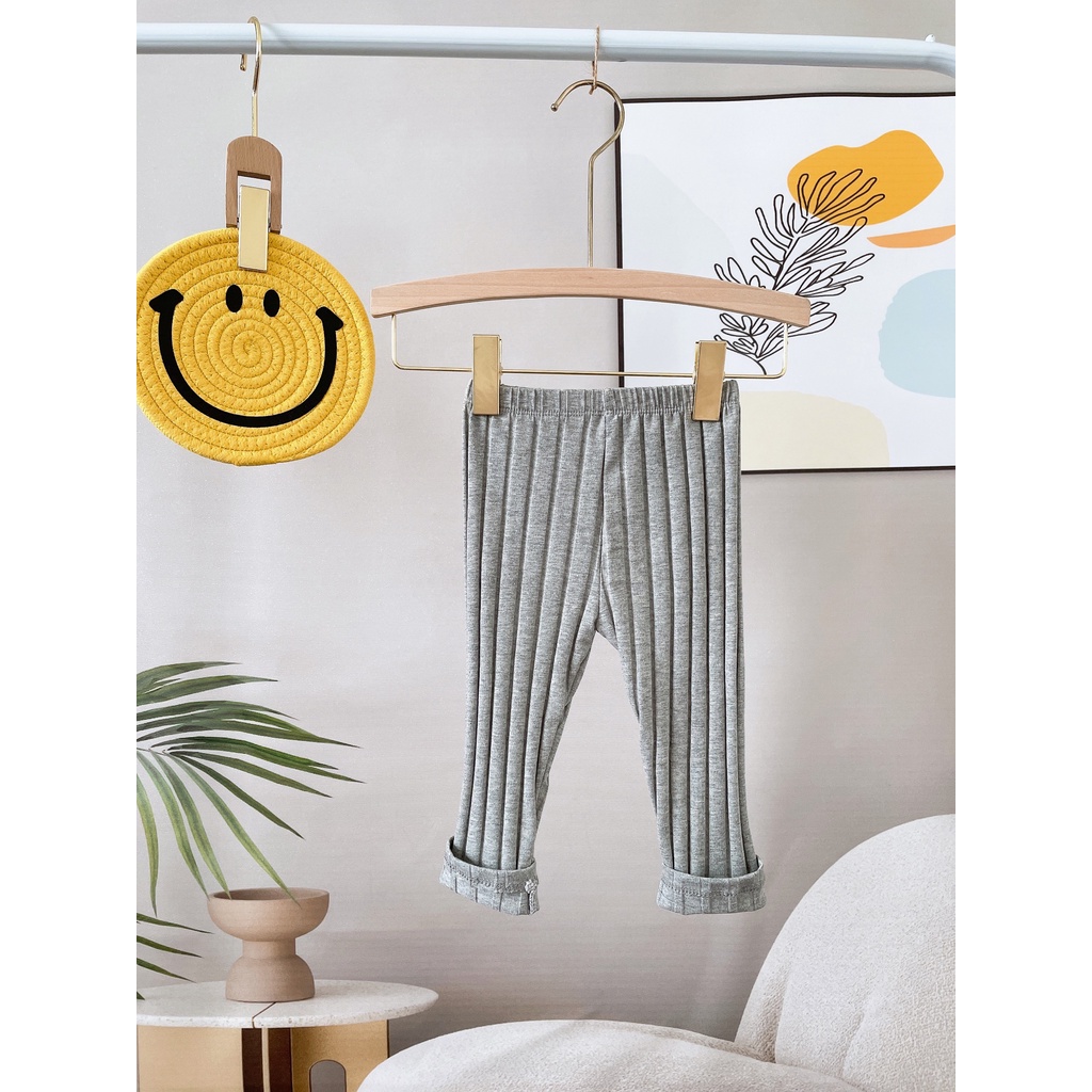 Quần legging trơn chất cotton len mềm 5 màu cho bé gái (V797)