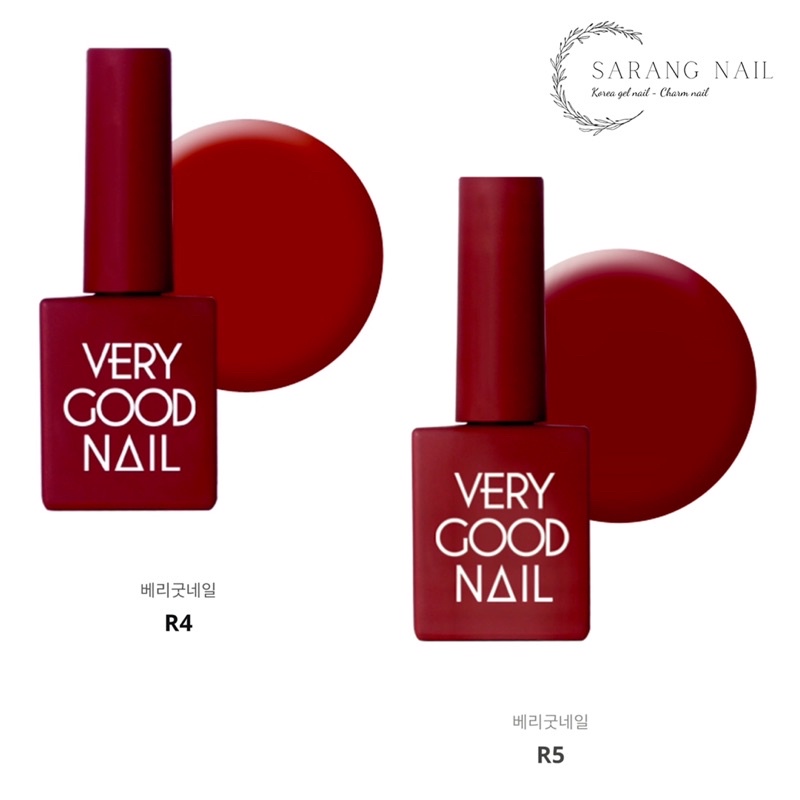 Sơn Very Good Nail chính hãng Hàn Quốc tone Đỏ Red