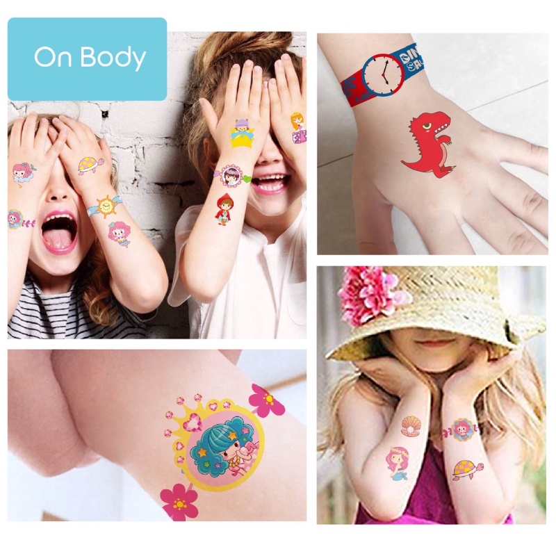 Set 21 Hình Xăm Dán Tạm Thời Chống Nước Cho Trẻ Em