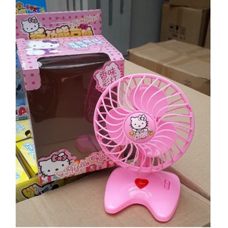 [ Mẫu mới hè 2020 ] Quạt mini để bàn gồm 3 mẫu xanh doremon, hồng hello kitty và micky vàng