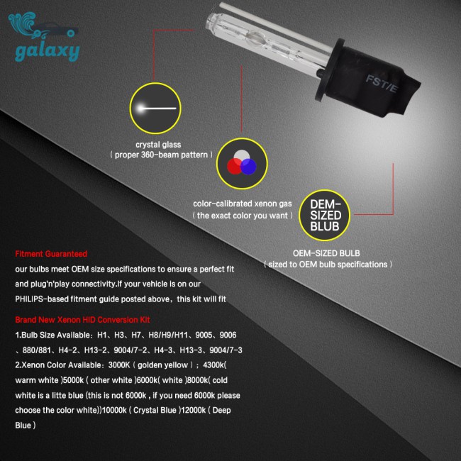 Set 2 đèn pha Xenon 55W H1 HID kèm bộ chấn lưu và phụ kiện lắp đặt dành cho ô tô