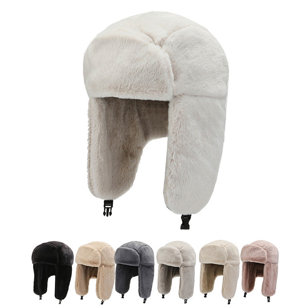 Mũ lông che tai giữ ấm chống gió phong cách Nga dành cho nam và nữ