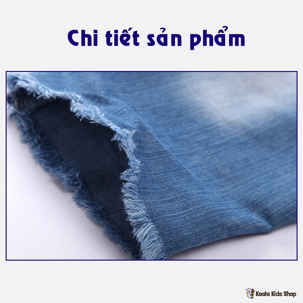 Quần Short Jean bé trai Quần bò đùi co giãn cho trẻ em từ 2-8 tuổi