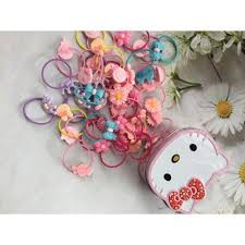 Hộp 40 thun cột tóc hello kitty cho bé